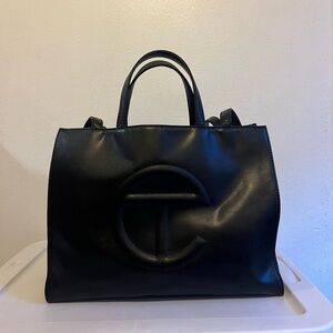 Telfar Black Medium Shopping Bag